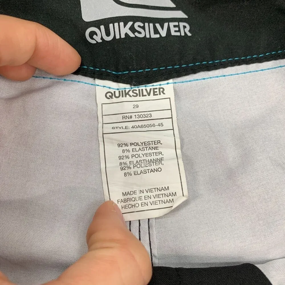Quiksilver Board Shorts Mens 29 Patterned Drawstring Stretch Mid Rise Swim Wear